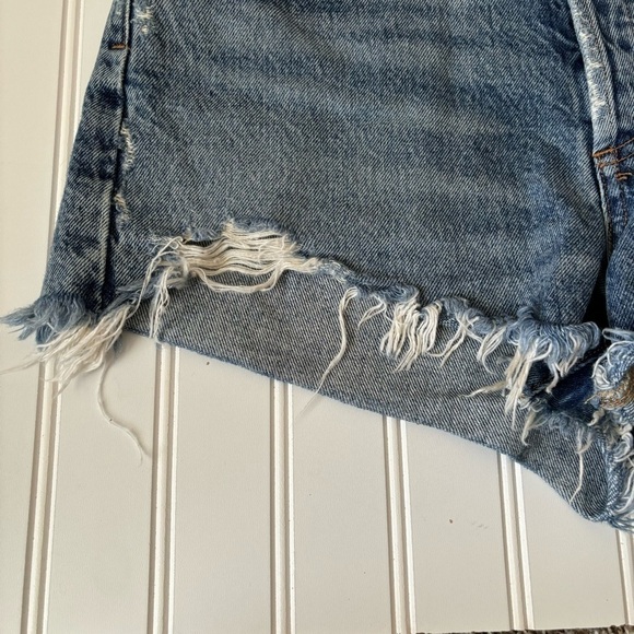AGOLDE | Women's Distressed Parker Cut Off Shorts Size 28 Button Fly - Picture 7 of 15